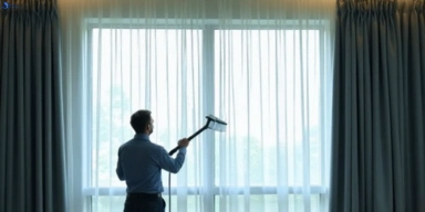 Commercial curtain steam cleaning service ningi hotels offices