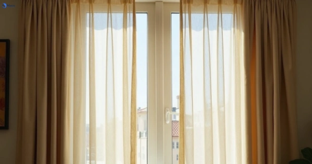 Dusty and dull curtains in ningi before steam cleaning